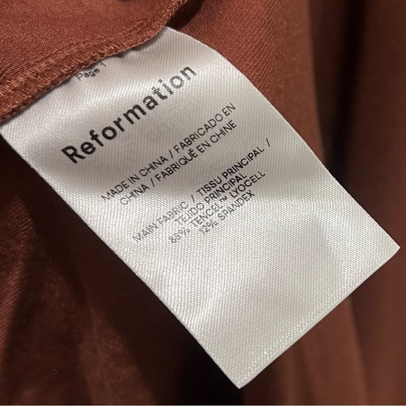 Reformation Hex Chestnut Strappy Dress - Picture 8 of 8